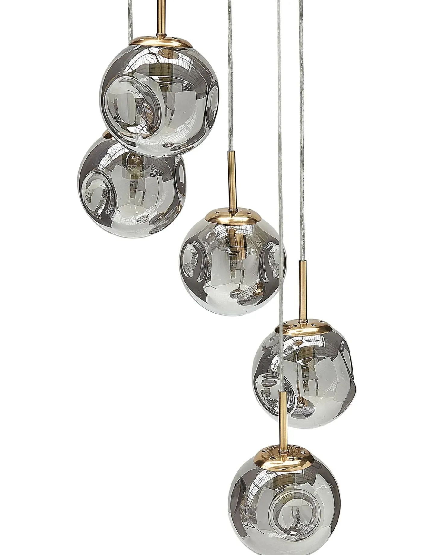 Loftlampe RALFES Glas Messing