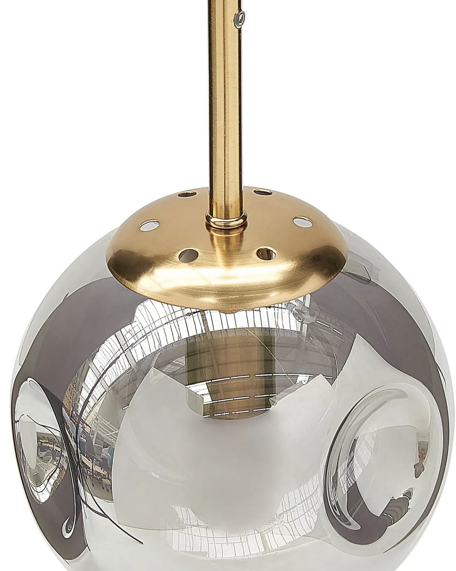 Loftlampe RALFES Glas Messing