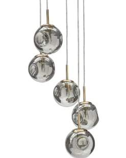 Loftlampe RALFES Glas Messing