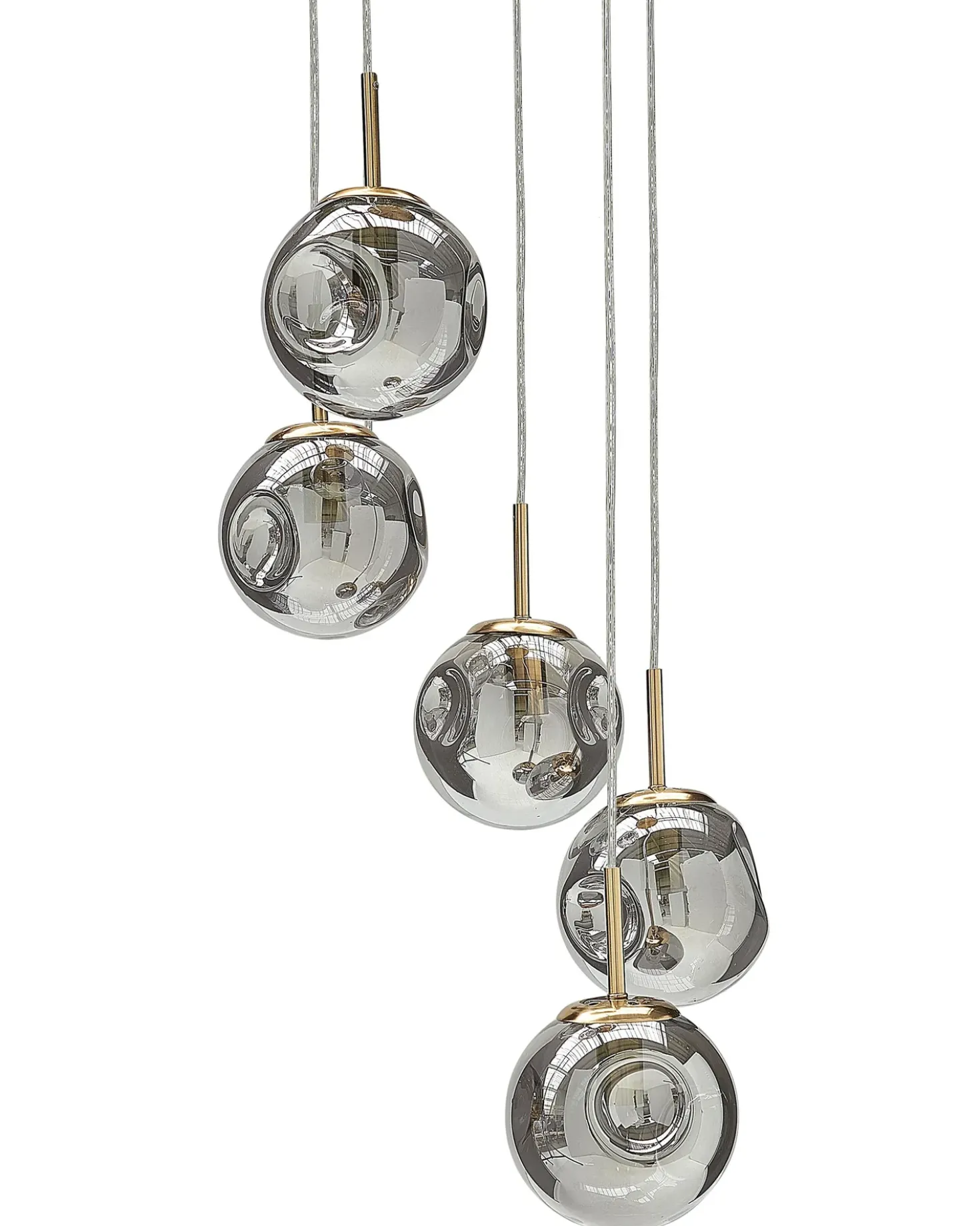 Loftlampe RALFES Glas Messing