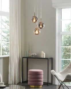 Loftlampe RALFES Glas Messing