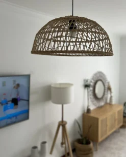 Loftlampe RAVINE Rattan Naturlig
