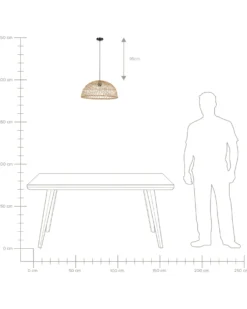 Loftlampe RAVINE Rattan Naturlig