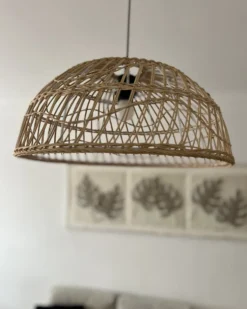 Loftlampe RAVINE Rattan Naturlig