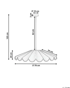 Loftlampe SABOGAL Flet Naturlig