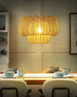 Loftlampe SAISI papirreb Beige