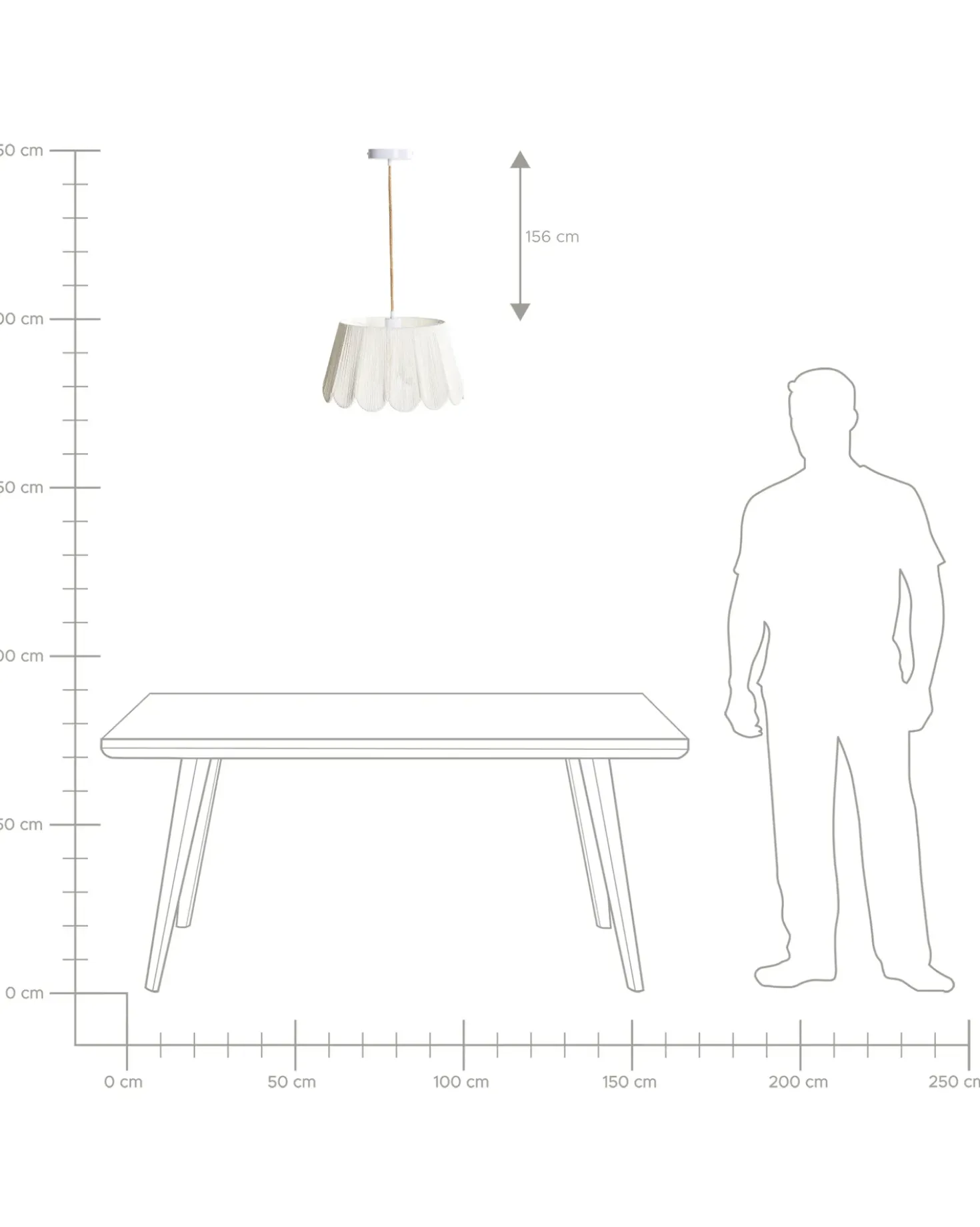 Loftlampe SEBAKWE papirreb Lys Beige