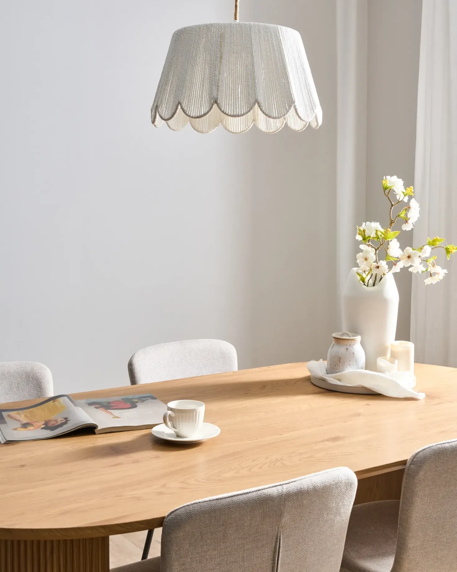 Loftlampe SEBAKWE papirreb Lys Beige
