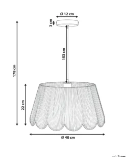 Loftlampe SEBAKWE papirreb Lys Beige