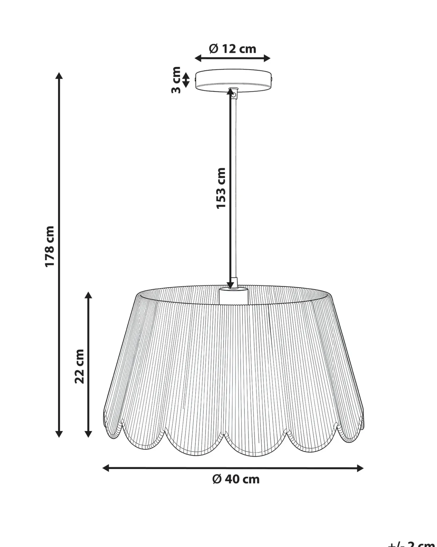 Loftlampe SEBAKWE papirreb Lys Beige