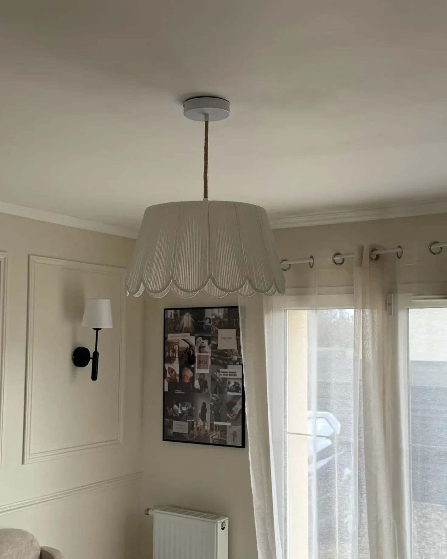 Loftlampe SEBAKWE papirreb Lys Beige