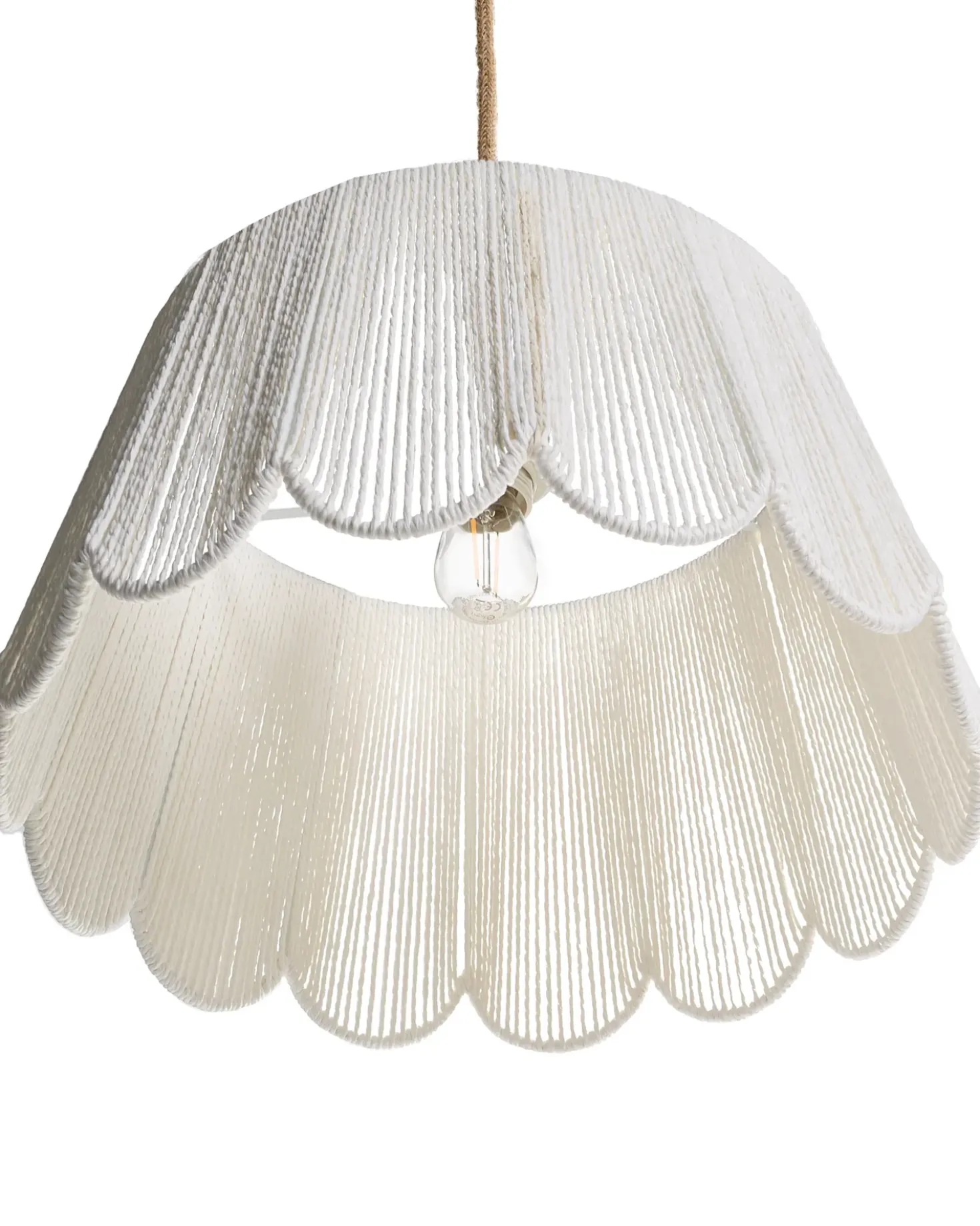 Loftlampe SEBAKWE papirreb Lys Beige