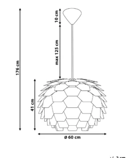 Loftlampe SEGRE Kobber