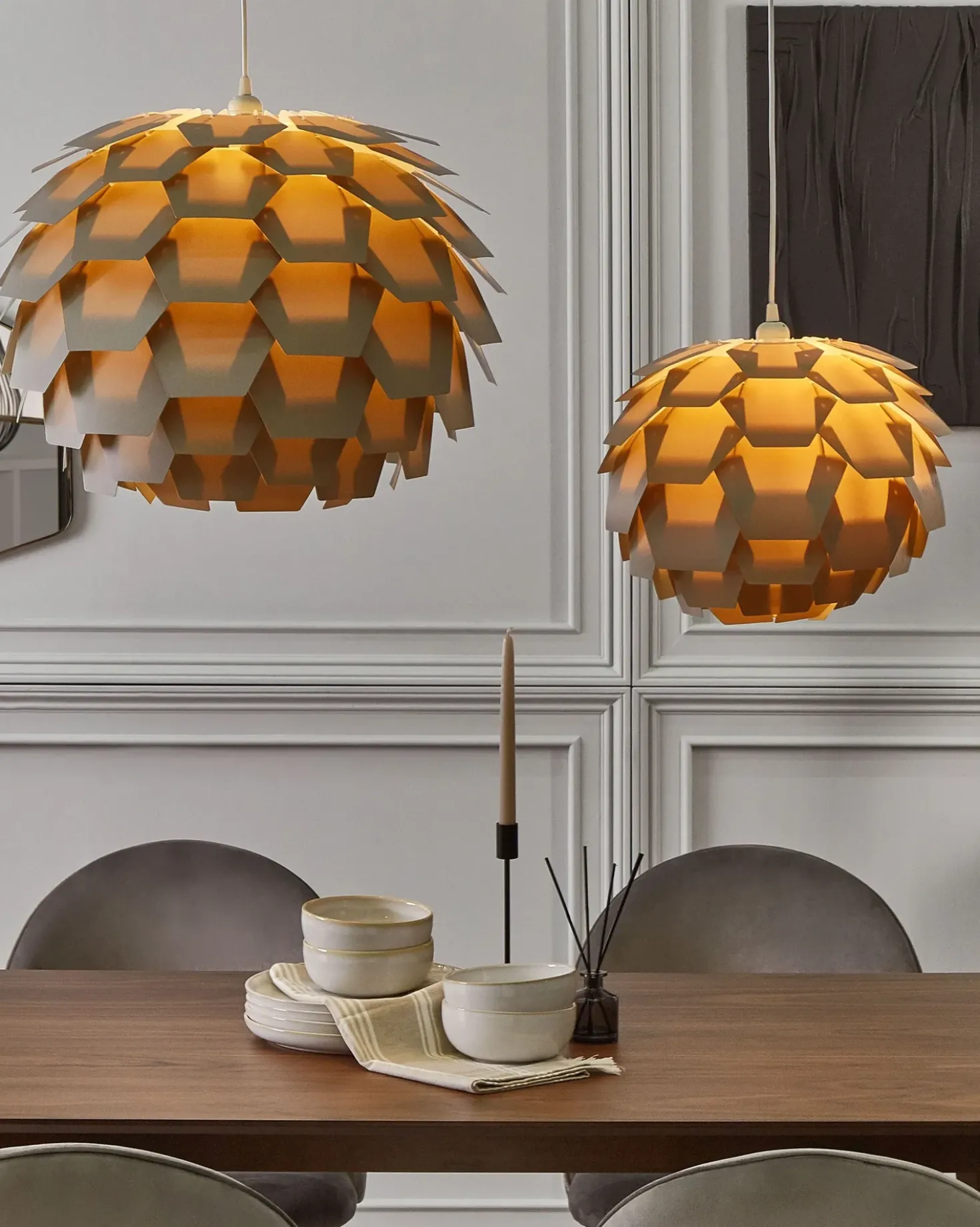Loftlampe SEGRE L Grå