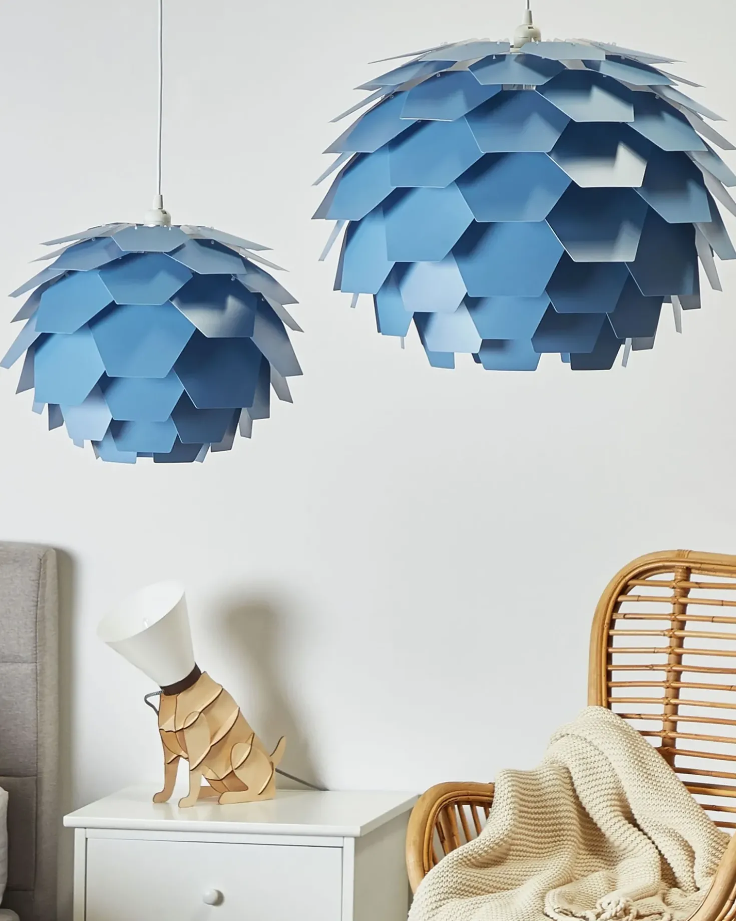 Loftlampe SEGRE S Blå