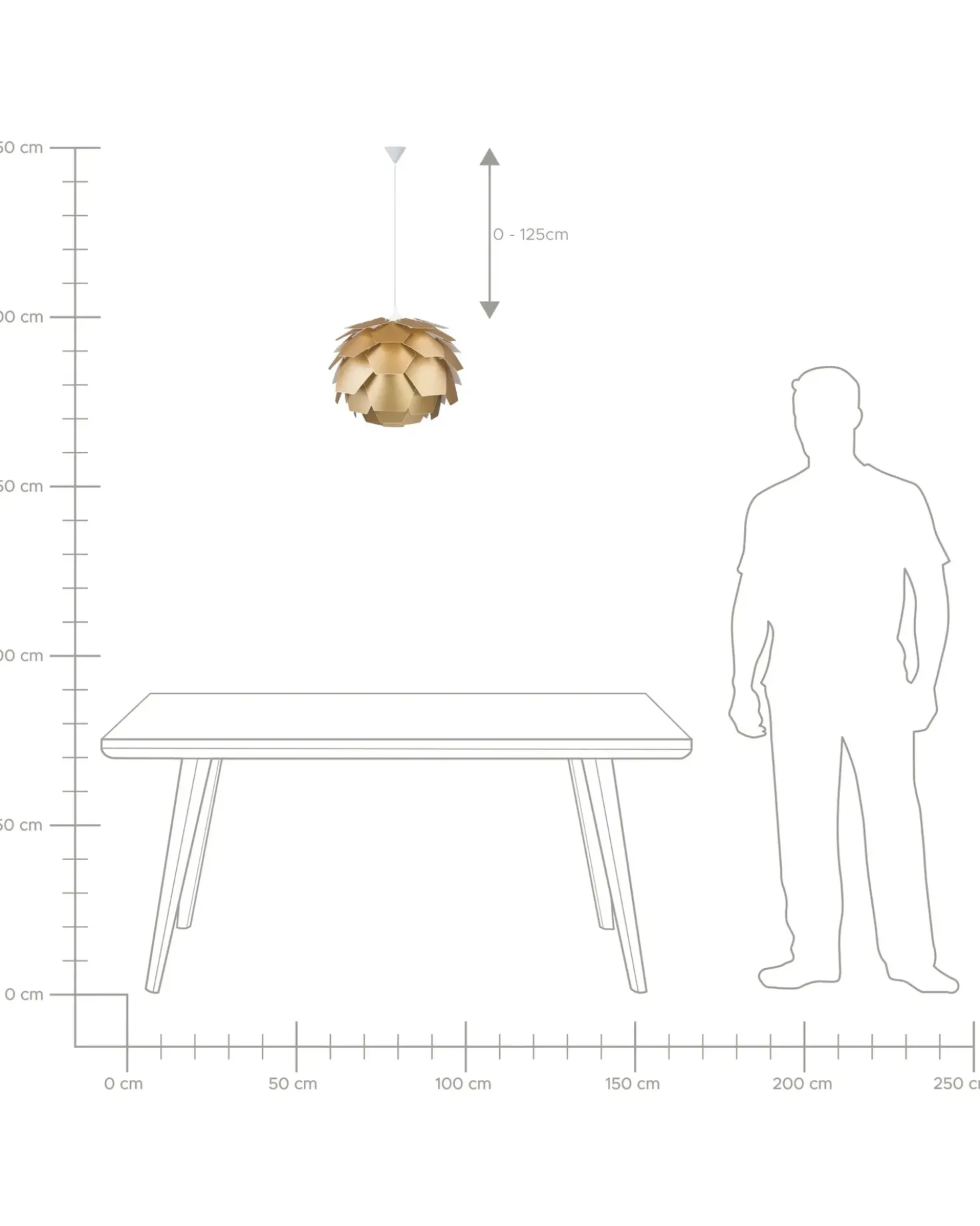 Loftlampe SEGRE S Guld