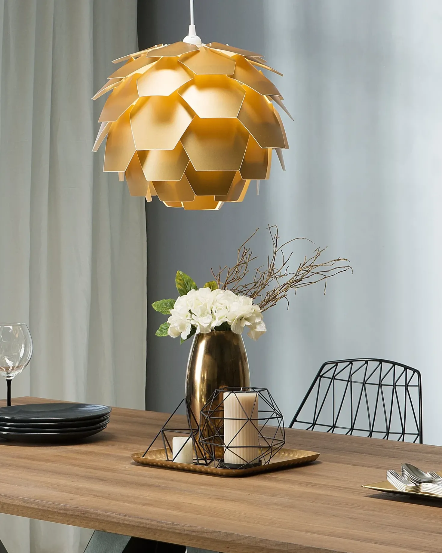 Loftlampe SEGRE S Guld
