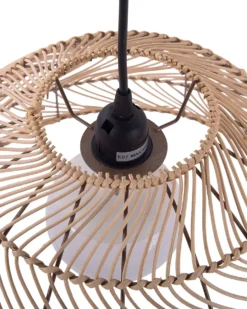 Loftlampe SELENGE Rattan Lysebrun