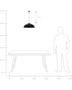 Loftlampe SENIA Metal Sort