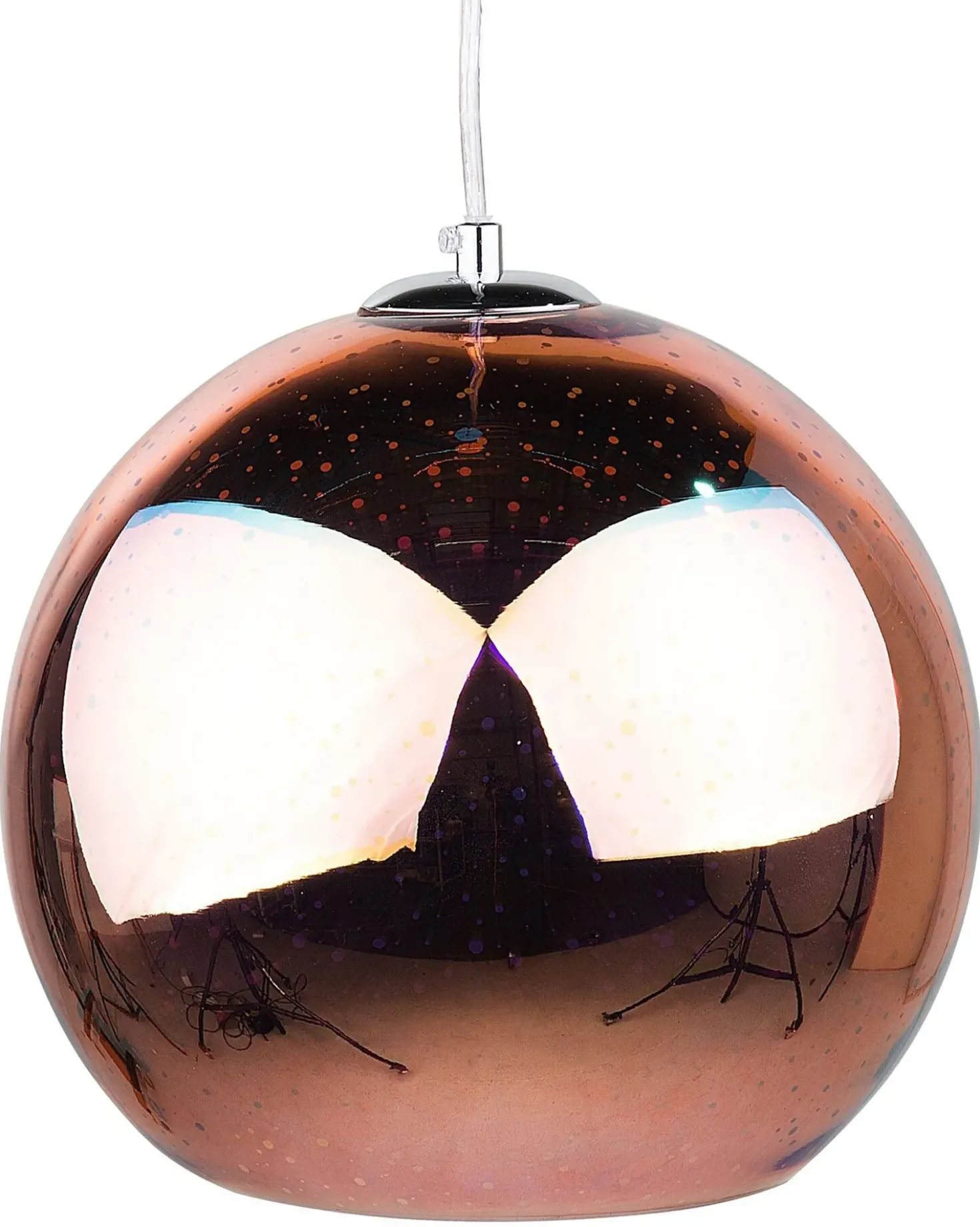 Loftlampe SESSERA Glas Kobber