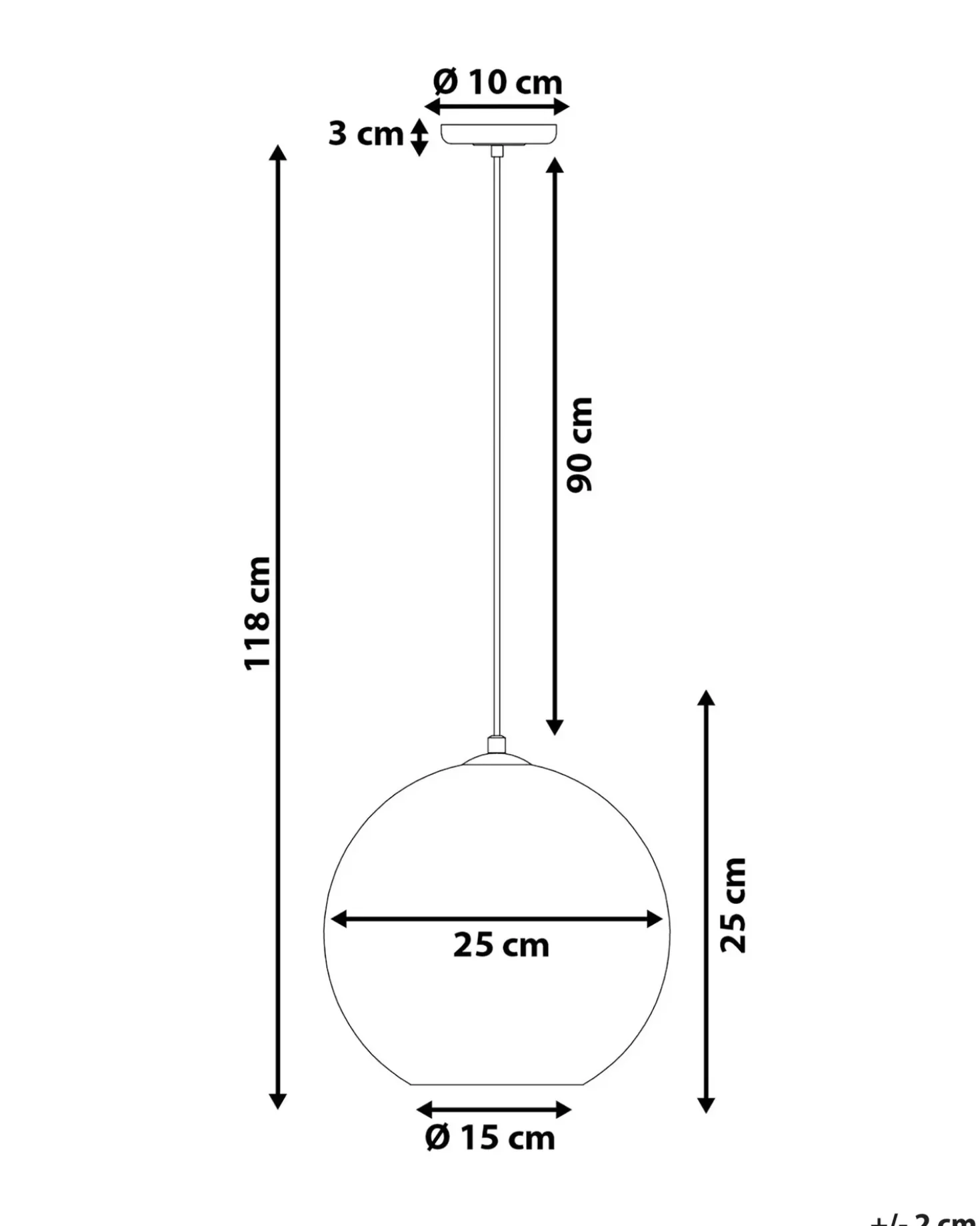 Loftlampe SESSERA Glas Kobber