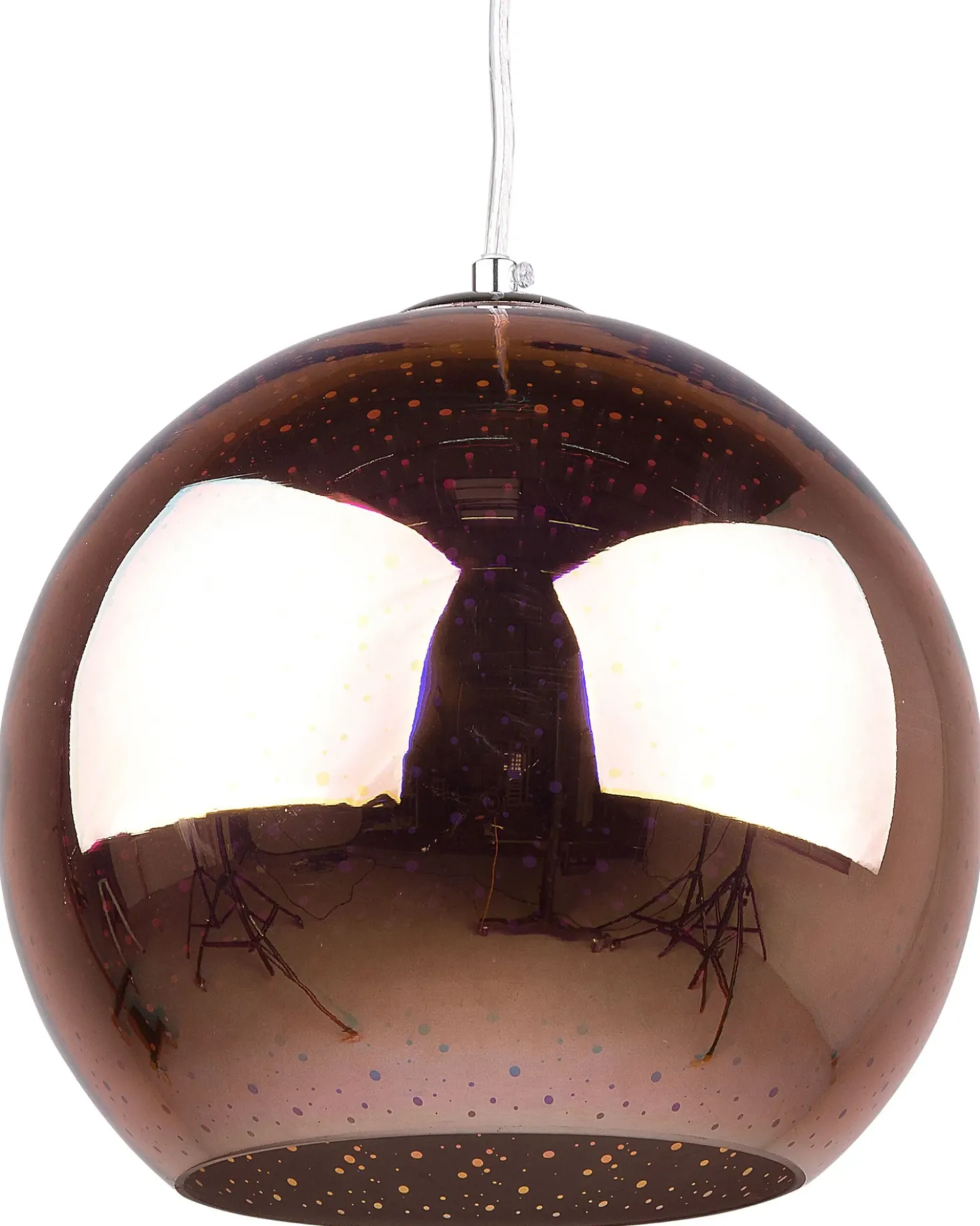 Loftlampe SESSERA Glas Kobber