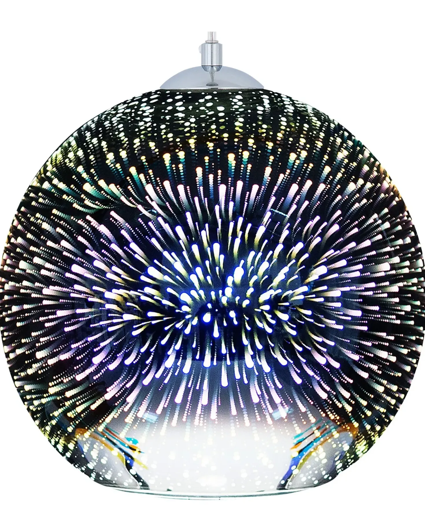 Loftlampe SESSERA Glas Sølv