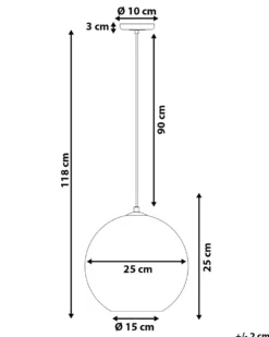 Loftlampe SESSERA Glas Sølv