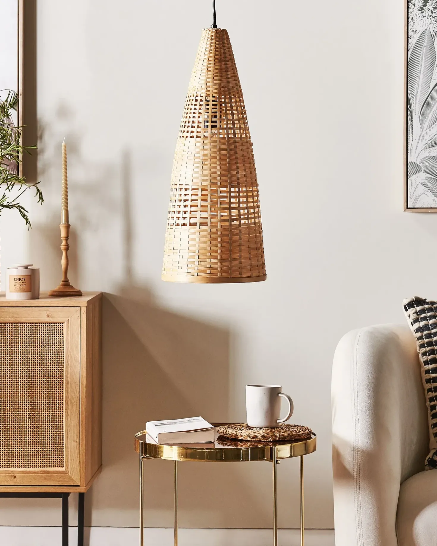 Loftlampe SUAM Bambus Naturlig