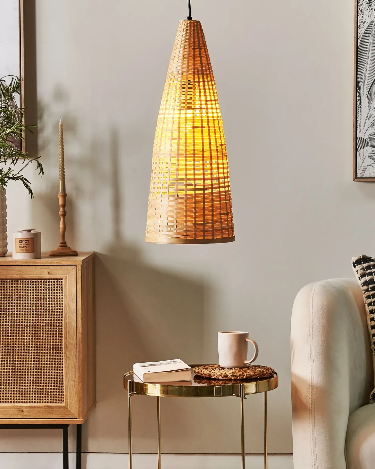 Loftlampe SUAM Bambus Naturlig