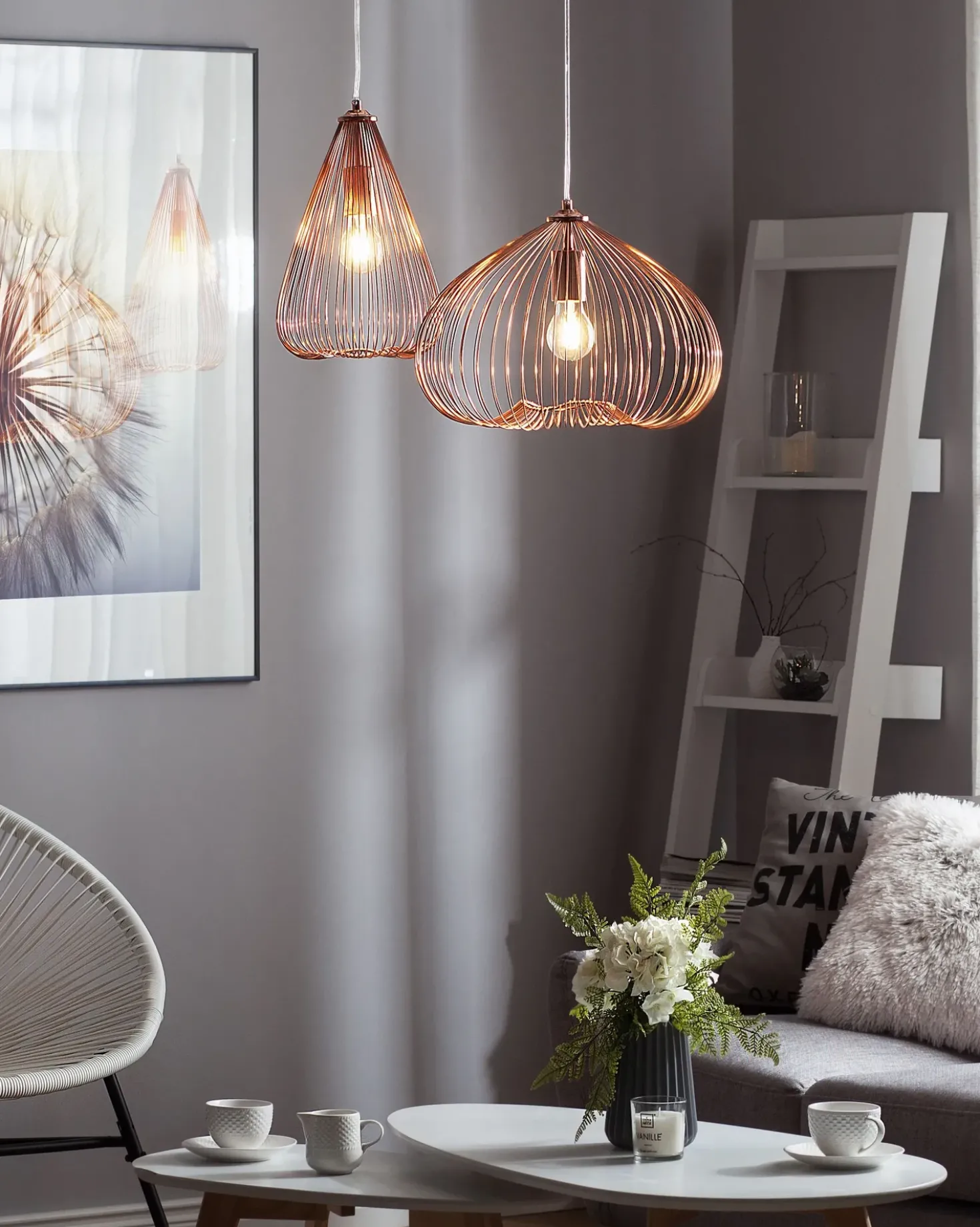 Loftlampe TORDINO Metal Kobber
