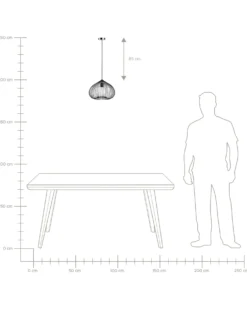 Loftlampe TORDINO Metal Sort