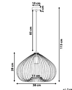Loftlampe TORDINO Metal Sort