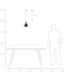 Loftlampe TRESA Metal Sort