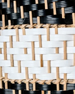 Loftlampe TURABO Rattan Sort/hvid