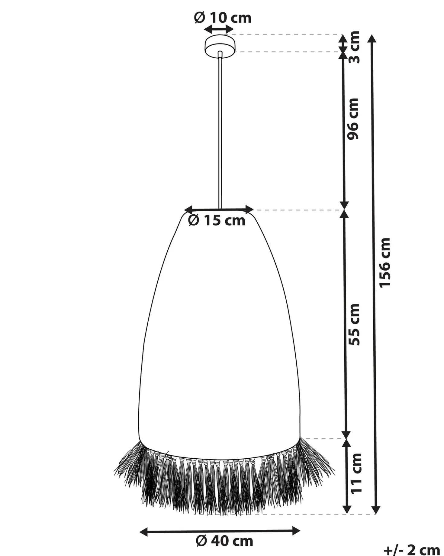 Loftlampe TUTONG Flet Naturlig