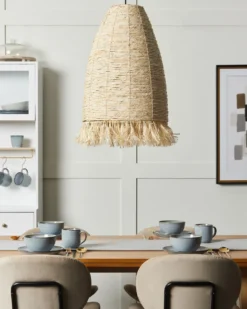 Loftlampe TUTONG Flet Naturlig