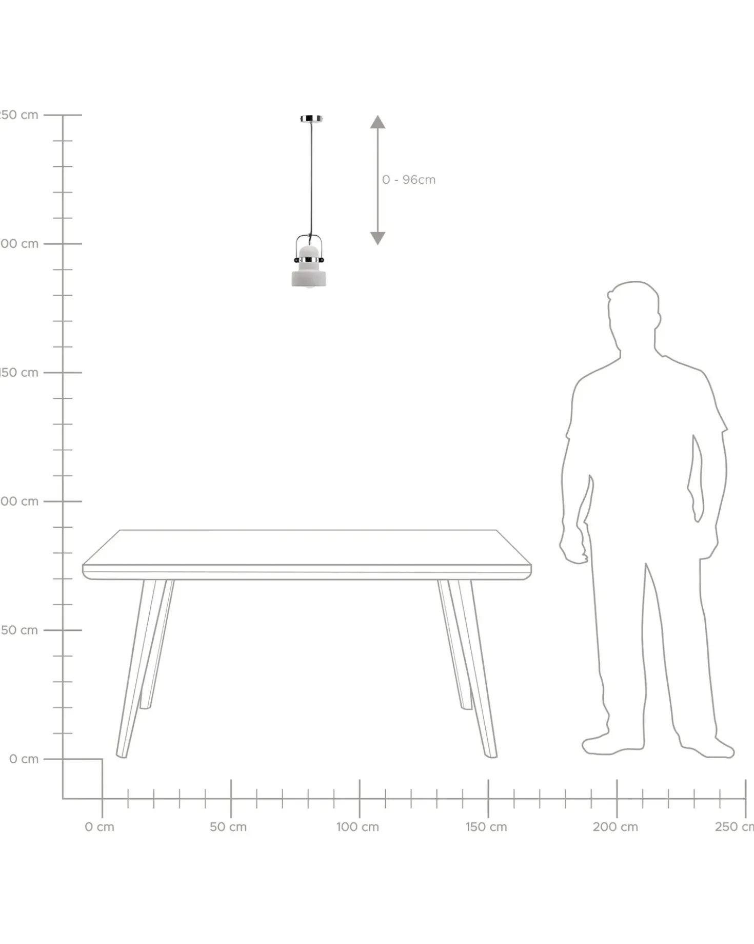 Loftlampe VERDE Beton Grå