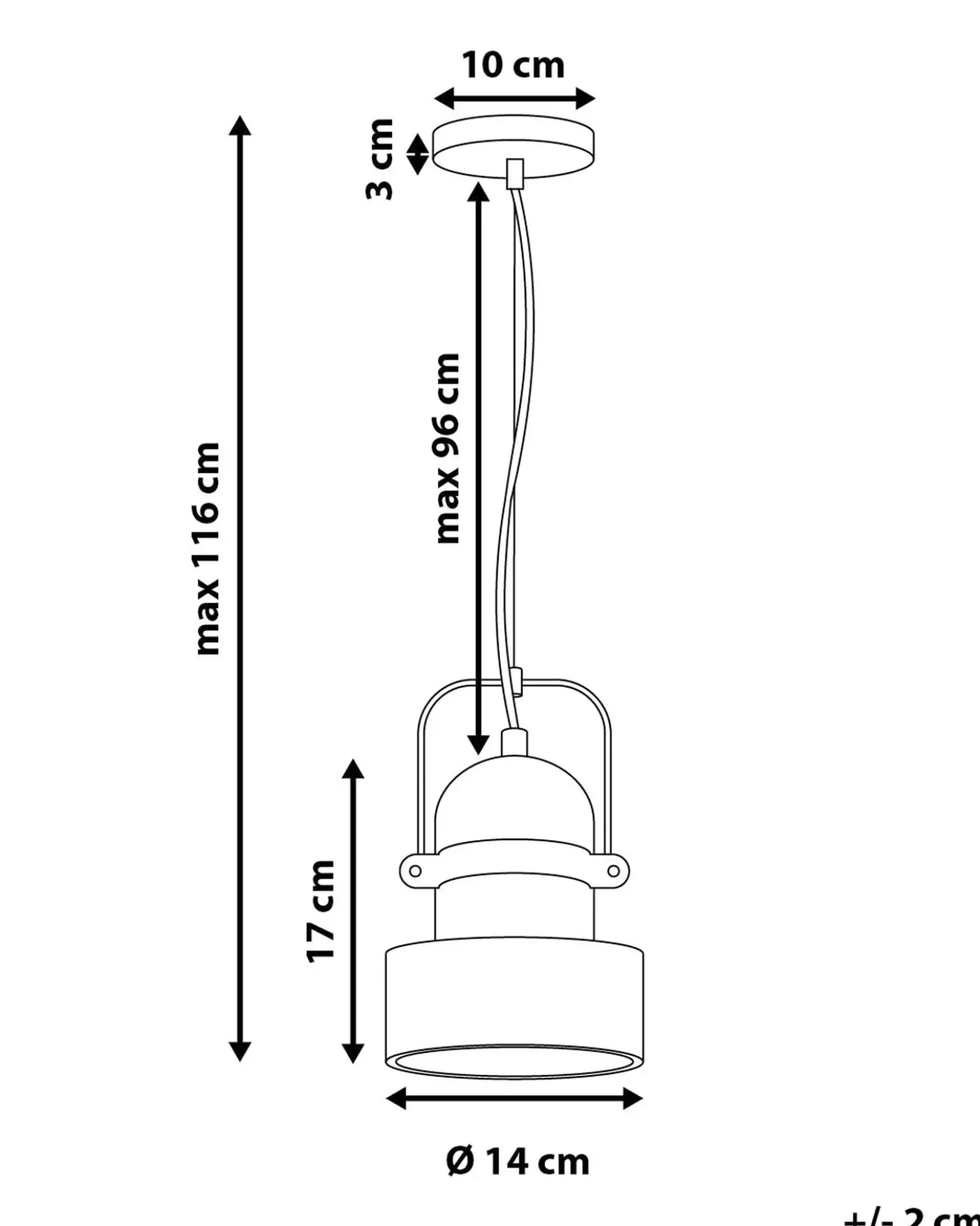 Loftlampe VERDE Beton Grå