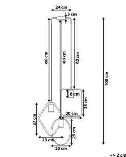 Loftlampe VOMANO Metal Sort