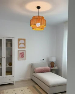 Loftlampe WOKIRO papirreb Naturlig