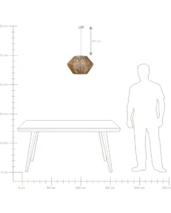 Loftlampe YAMBOU papirreb Naturlig