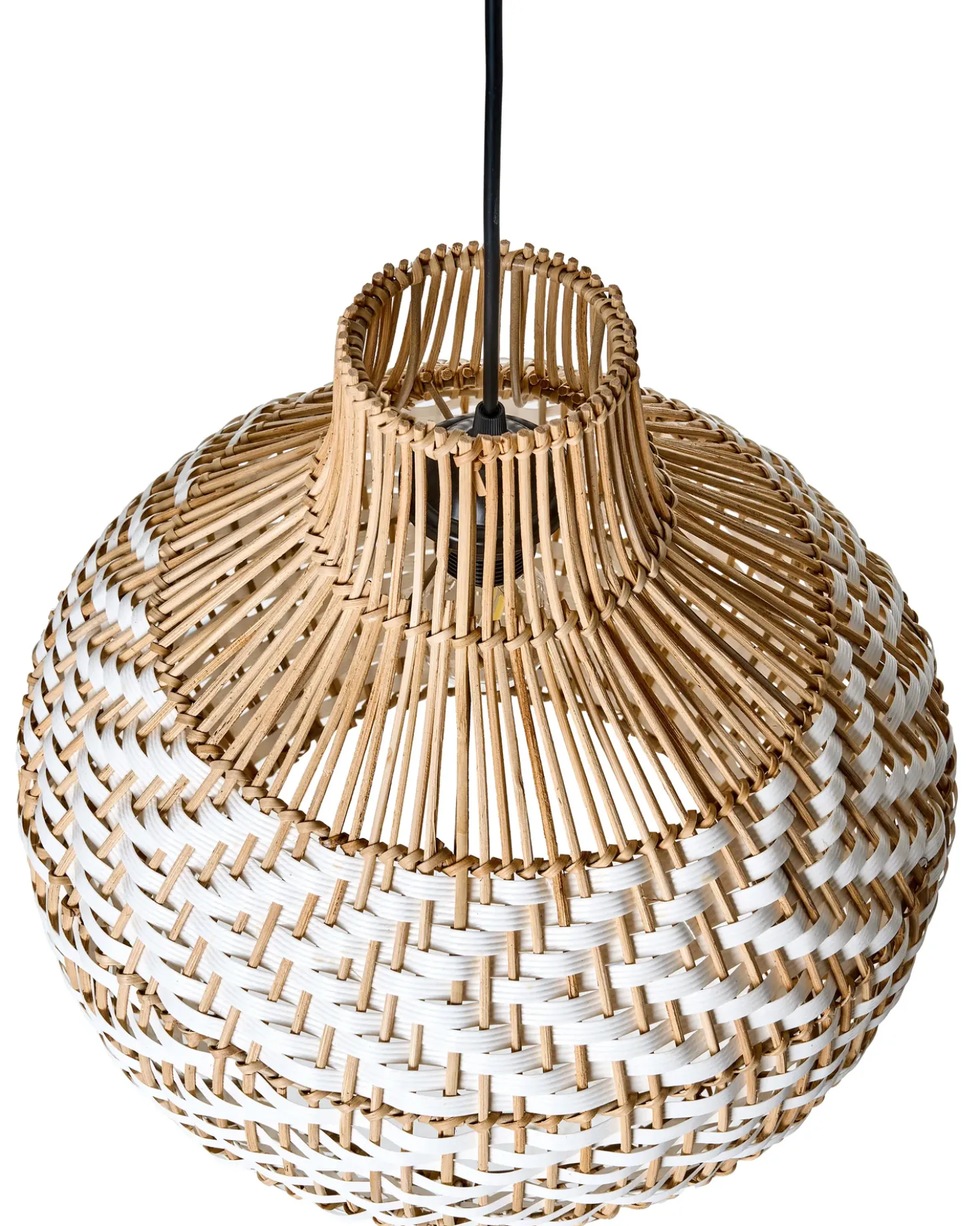 Loftlampe YAUCO Rattan Hvid