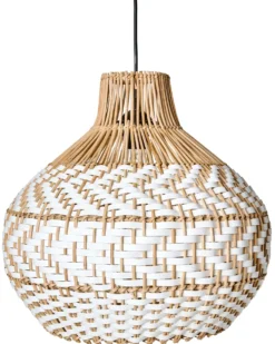 Loftlampe YAUCO Rattan Hvid