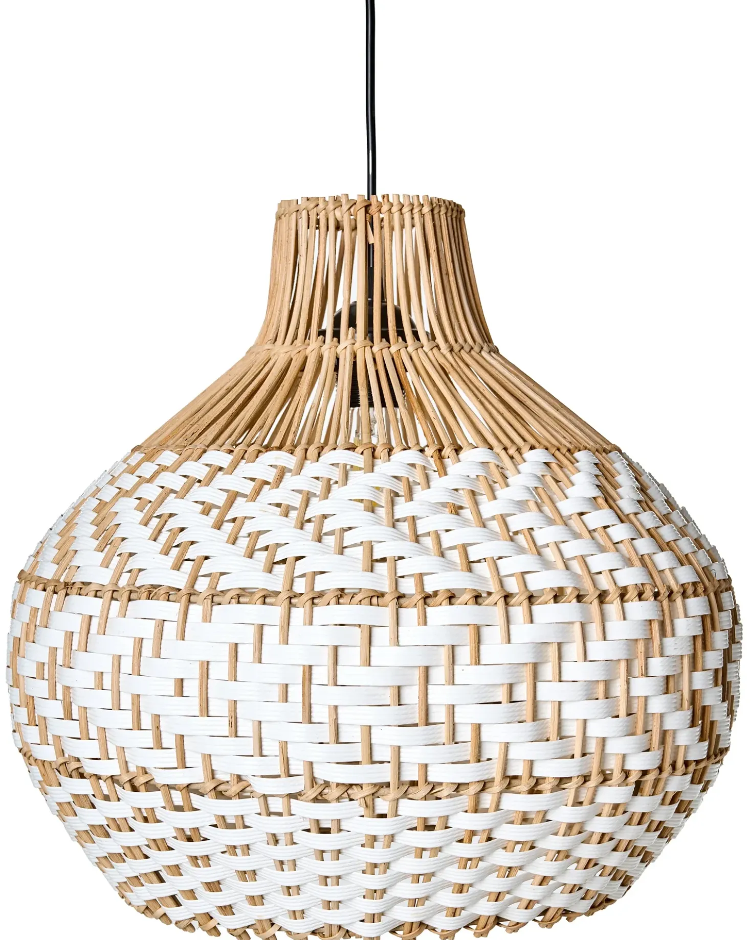 Loftlampe YAUCO Rattan Hvid