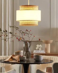 Loftlampe YUMURI Rattan Lys Beige