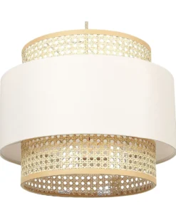 Loftlampe YUMURI Rattan Lys Beige