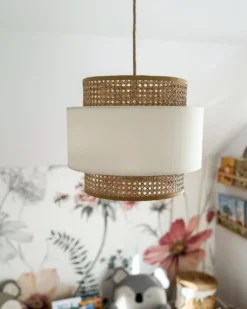Loftlampe YUMURI Rattan Lys Beige