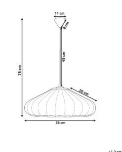 Loftlampe ZULIA Syntetisk materiale Hvid