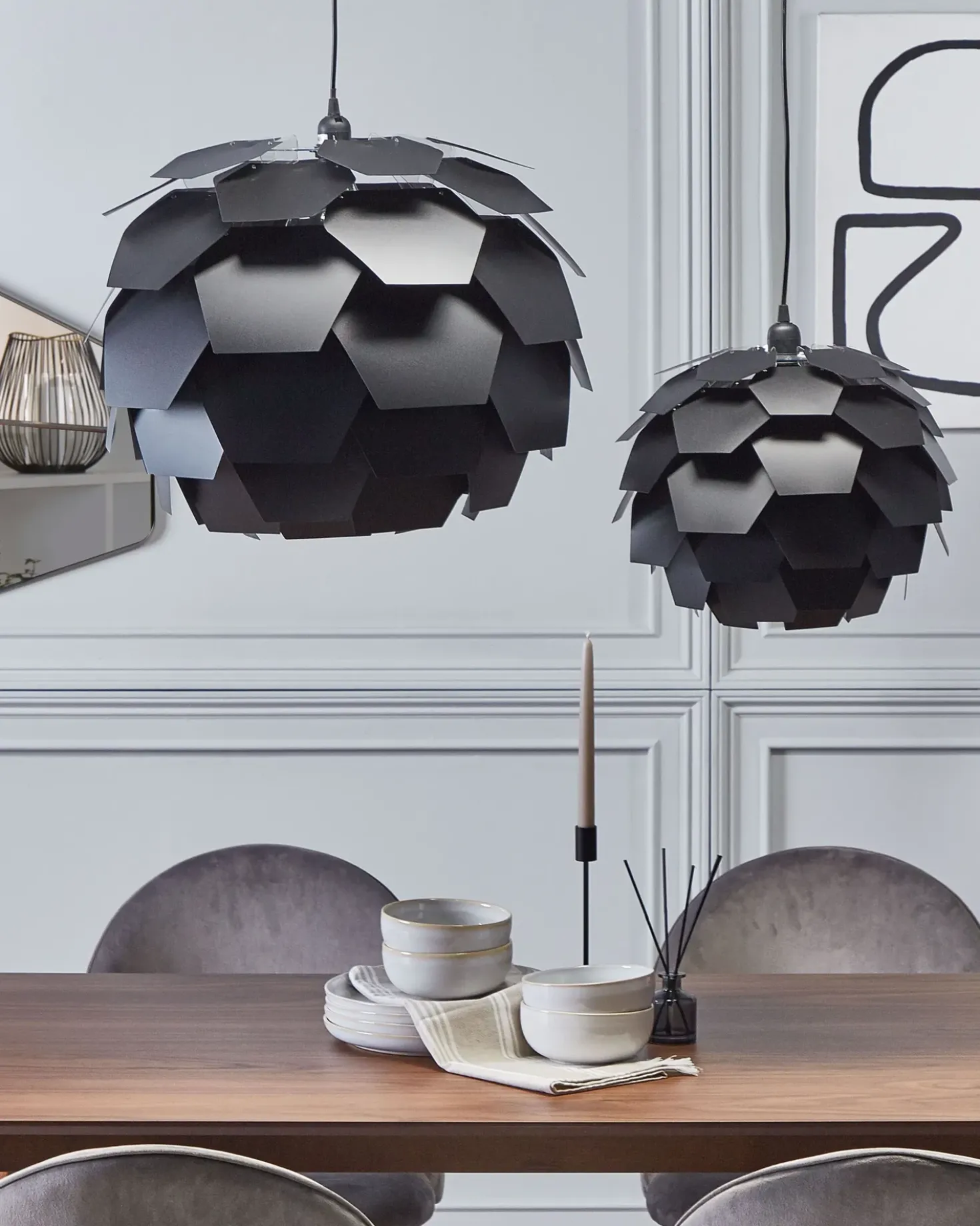Loftlampe SEGRE S Sort